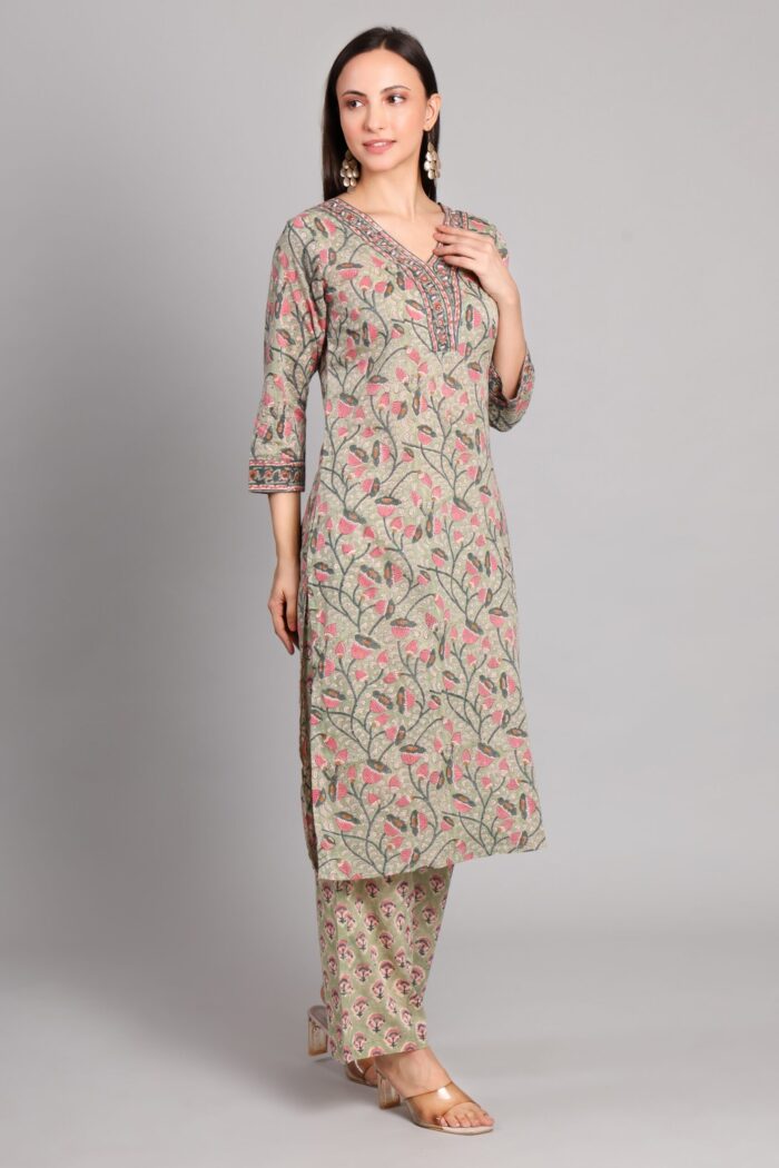 Mint Blossom Cotton Set - Image 4