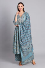 Aqua Bloom Anarkali Set - Image 2