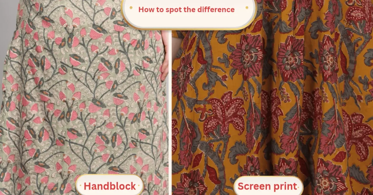 How to identify handblock vs screen print on cotton